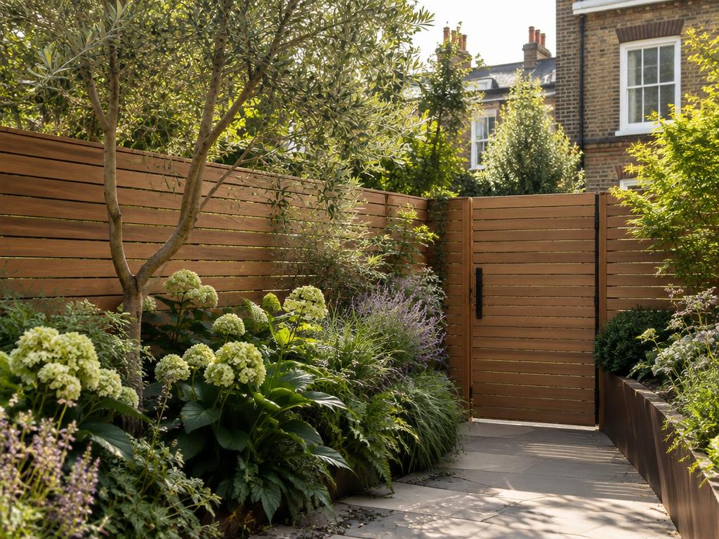 Timber garden fencing